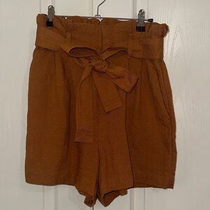 A New Day High Waist Tan Belted Shorts